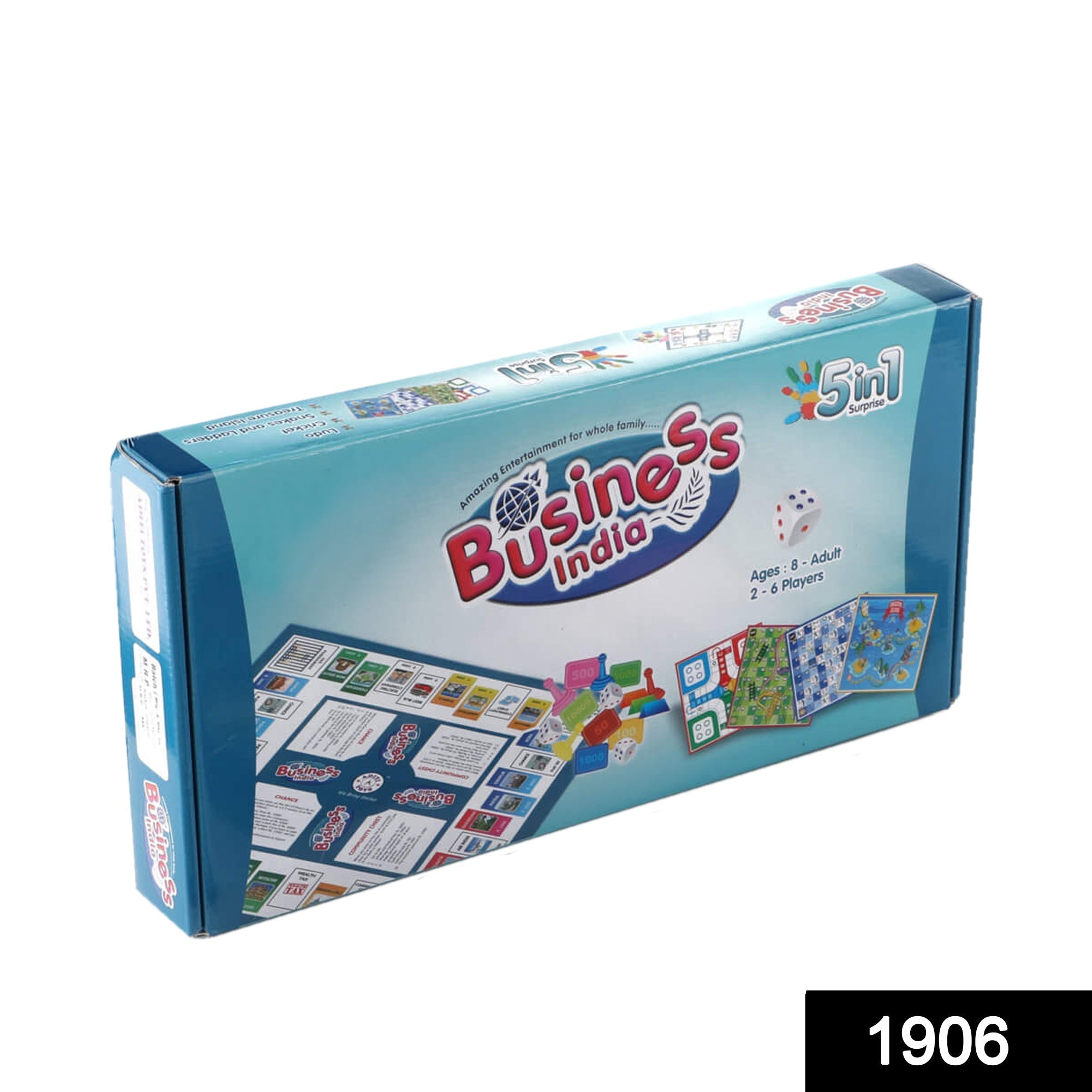 Box of business game with plastic money coins and instructions Box of business game with plastic money coins and instructions